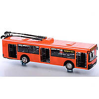 Троллейбус игрушечный инерционный 9690AB (Оранжевый), Land of Toys