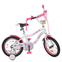 Велосипед детский PROF1 Y16244 16 дюймов, розовый, Land of Toys