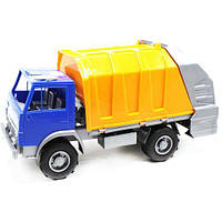 Пластиковый мусоровоз, синий - Транспортная игрушка мусоровоз