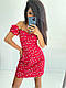 Плаття міні з декольте та коротким рукавом, фото 9
