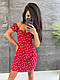 Плаття міні з декольте та коротким рукавом, фото 4