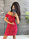 Плаття міні з декольте та коротким рукавом, фото 5