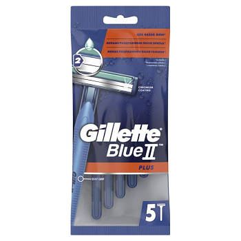 Станок для гоління одноразовий Gillette Blue 2 Plus 5 шт бритва для чоловіків