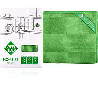 Салфетка GreenWay Green Fiber HOME S3, Файбер вельветовый, зеленый (08036)