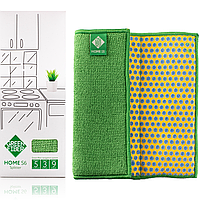 Спонж GreenWay Green Fiber HOME S6, для кухни SPLITTER зеленый, тройной 2х стор., scrub+ (08039)