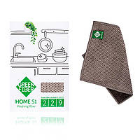 Салфетка GreenWay Green Fiber HOME S1, Файбер для мытья посуды серый (08002)