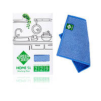 Салфетка GreenWay Green Fiber HOME S1, Файбер для мытья посуды голубой (08003)