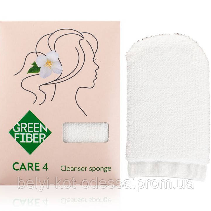 Спонж GreenWay Green Fiber CARE 4, для демакіяжу (08085)