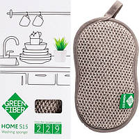 Губка GreenWay Green Fiber HOME S15, для мытья посуды, серая (08103)