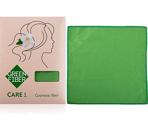 Серветка GreenWay Green Fiber CARE 1, Файбер косметичний, зелений (08078)