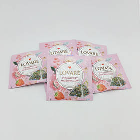Чай Lovare " Strawberry marshmallow" Піраміда  25*2g