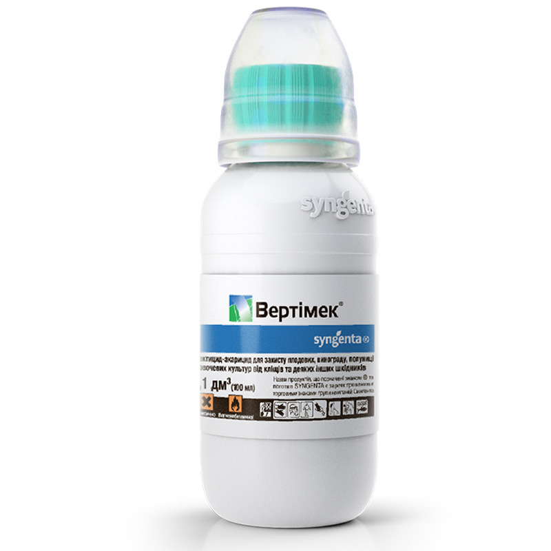 Інсектицид - акарицид Вертімек від попелиць, трипсів, кліщі, білокрилки 100 мл, Syngenta, Швейцарія, фото 1