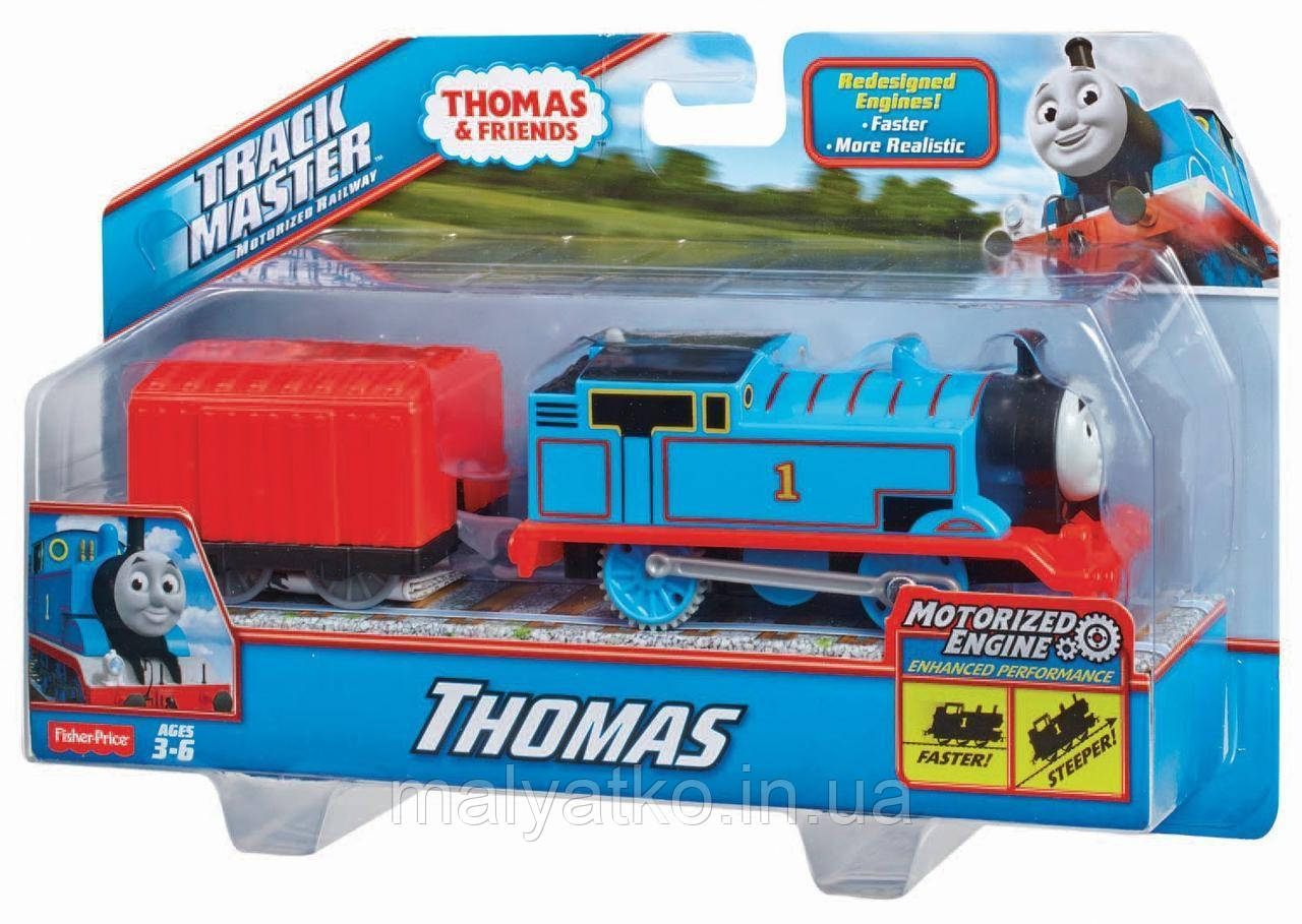 Моторизований паровозик Томас з вагончиком Thomas Fisher-Price