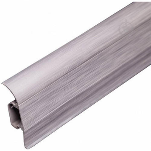 Плинтус напольный с кабель-каналом с прорезиненными краями 56 мм 2,5 м ...