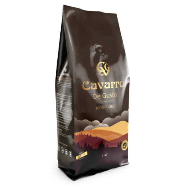 Кава в зернах 1 кг Каварро де густо найкраща бадьоряча натуральна кава
