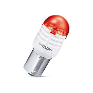 Світлодіодні лед лампи Philips Ultinon Pro3000 P21W (BA15S) сигнальні 12В, червоні ОРИГІНАЛ 11498U30RB2, фото 2