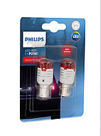 Светодиодные лед лампы Philips Ultinon Pro3000 P21W (BA15S) сигнальные 12В, красные ОРИГИНАЛ 11498U30RB2