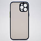 Чохол з напівпрозорою задньою кришкою Matte Color Case Full Camera для iPhone 12 Pro Max Blue, фото 4