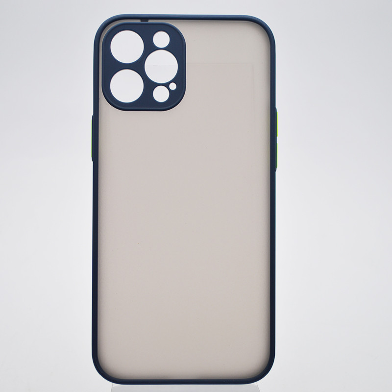 Чохол з напівпрозорою задньою кришкою Matte Color Case Full Camera для iPhone 12 Pro Max Blue, фото 1