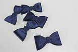 Декор бантики атласний синього кольору Б-2, фото 2