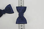 Декор бантики атласний синього кольору Б-2, фото 3