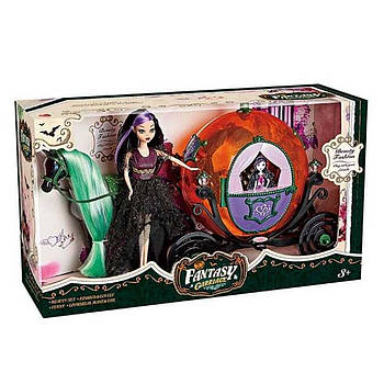 Карета з конем для ляльки з конем "Нічна леді" (кінь ходить, світло, звук) 402 A