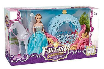 Карета з конем для ляльки з конем (кінь ходить, видає звуки) 350 А