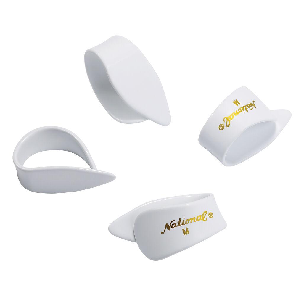 Набір медіаторів D'ADDARIO NATIONAL FINGER PICKS - White Celluloid, Large, 4 pack, фото 1
