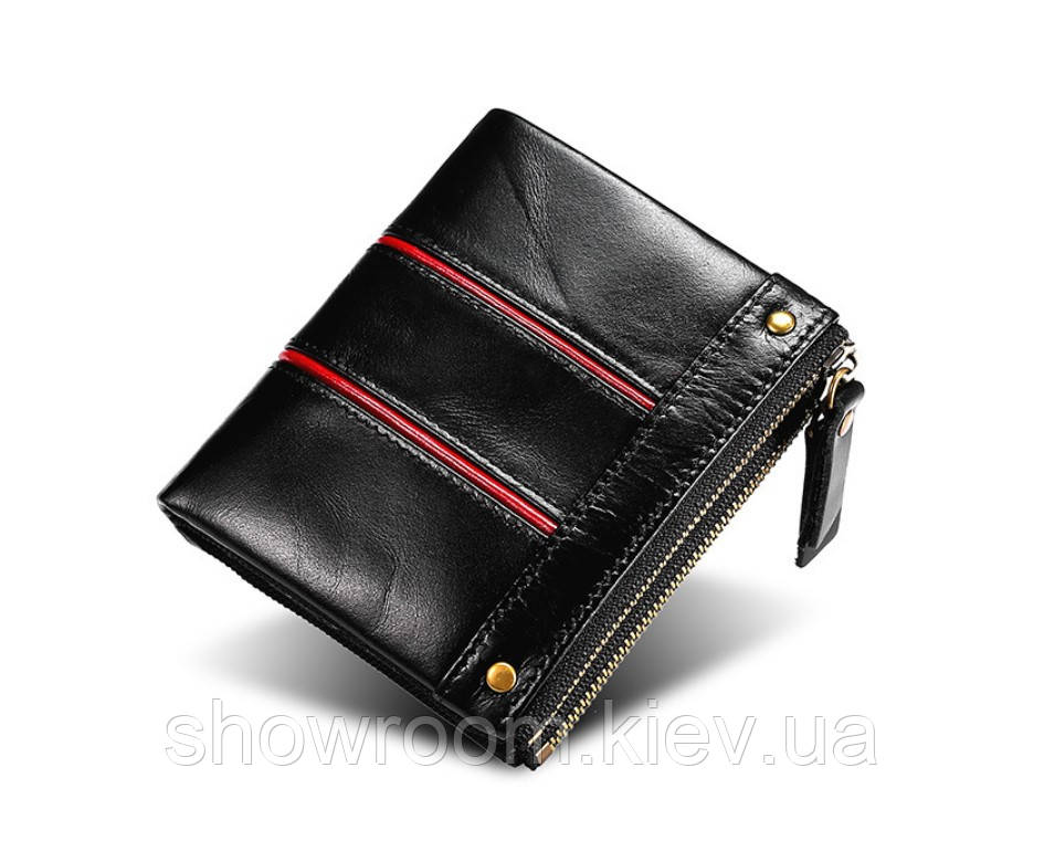 Чоловіче шкіряне портмоне на кнопці Leather Collection (2766)