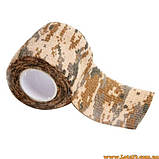 Маскувальна камуфляжна стрічка скотч для маскування тактична стрічка камуфляж обмотка камуфляжний маскувальний скотч Desert, фото 2