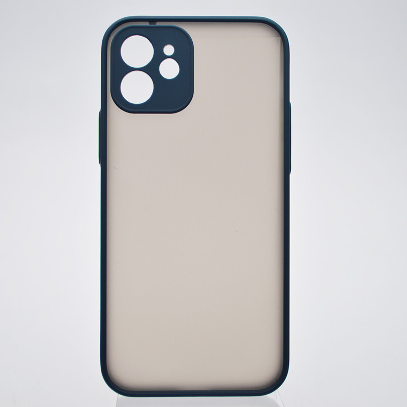 Чохол з напівпрозорою задньою кришкою Matte Color Case Full Camera для iPhone 12 Blue
