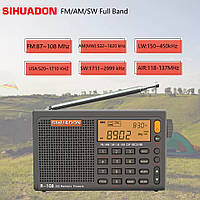 Радиоприемник всеволновый Sihuadon R-108 DSP FM64-108/SW/LW/AIR Li-Ion, Black