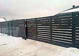 Паркан жалюзі від виробника / Паркан Ранчо з металу / Паркан жалюзі з металу, фото 3