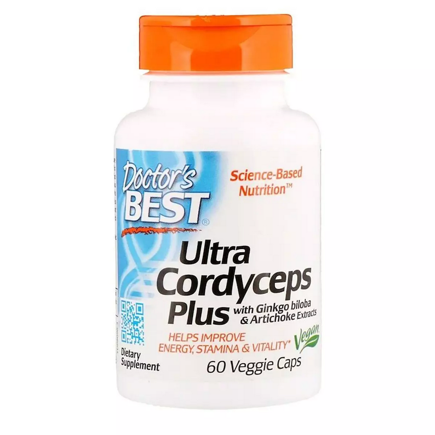 Ультра Кордицепс Плюс, Doctor's Best, 60 Росличних капсул