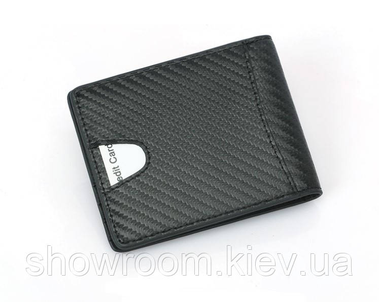 Шкіряний затискач для грошей Leather Collection (2767) carbon, фото 1