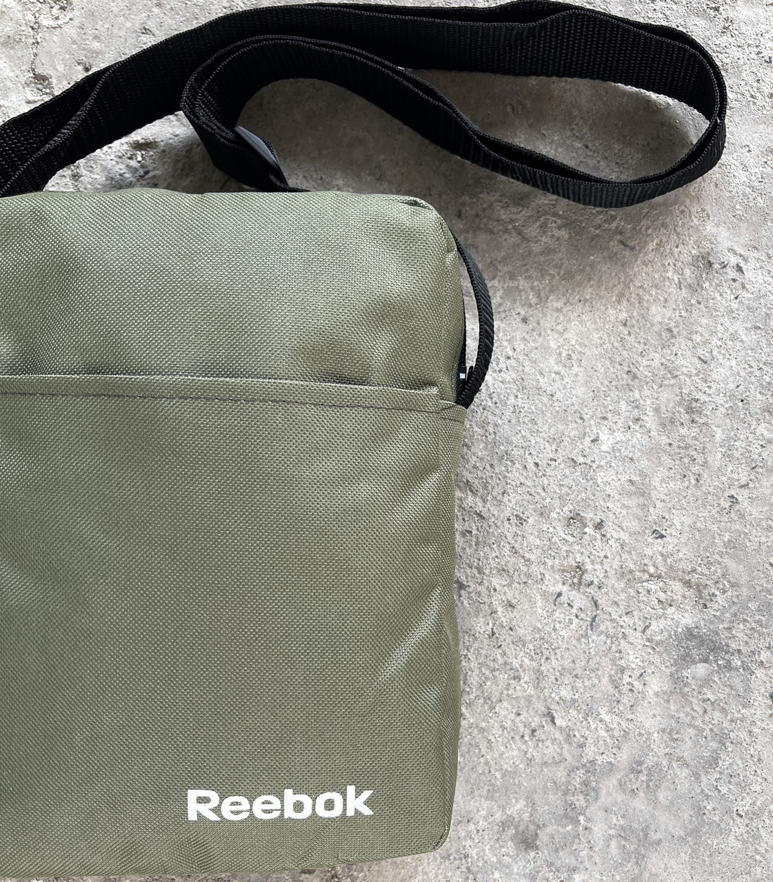 Барсетка чоловіча reebok хакі сумка через плече спортивна рибок месенджер тканинний