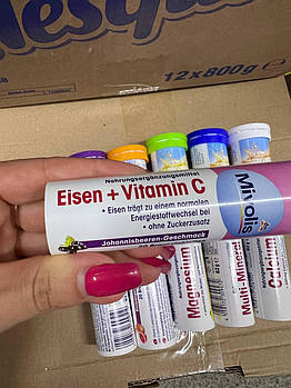 Шипучі вітаміни 🍊Mivolis "Eisen + Vitamin C" 82 гр. Німеччина