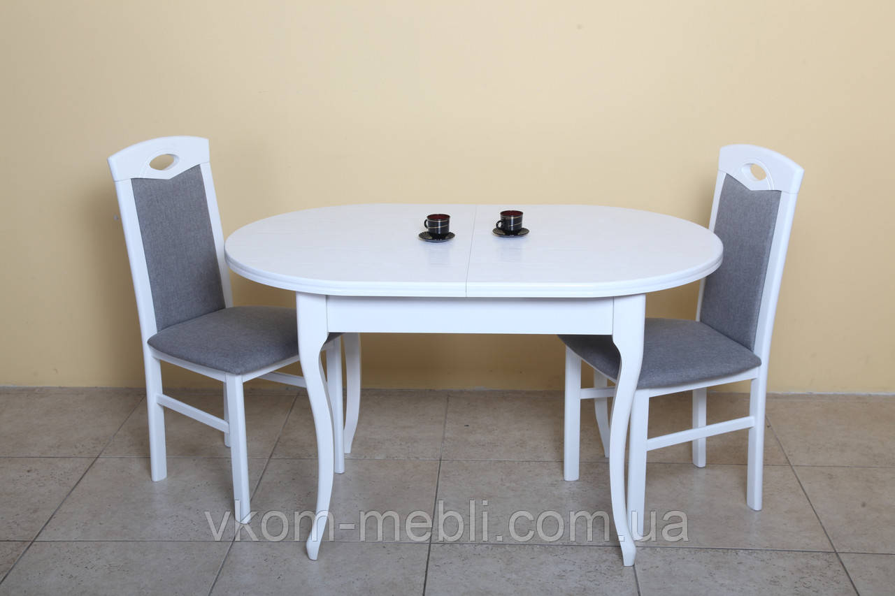 Стіл обідній розкладний Відень-3 (білий), фото 1