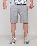 Чоловічі трикотажні шорти Nike великого розміру, світло-сірого кольору., фото 2