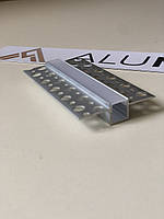 Врізний профіль для гіпсокартону з LED каналом 53x13,2x14