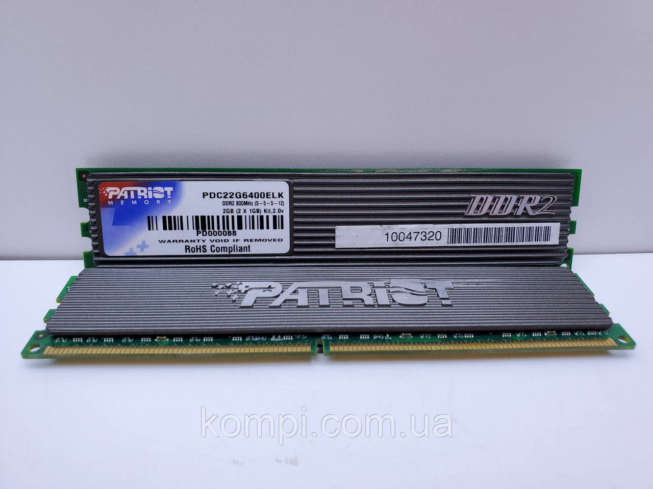 Оперативная память Patriot 4Gb Kit (2x2Gb) DDR2 800mhz PC2-6400 CL5