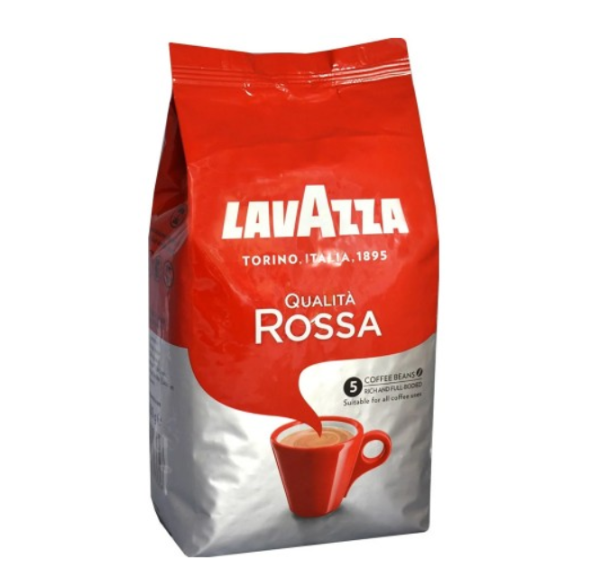 Кава в зернах 1КГ Лаваца лавазза натуральна кава зернова Lavazza Qualita Rossa