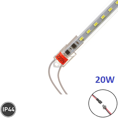 Світлодіодна лінійка магістральна 100см 220V 20W 6000K IP44 прозора