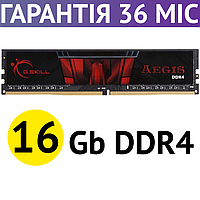 Оперативная память 16 Гб DDR4 3000 MHz, G.Skill Aegis, 16-18-18-38, 1.35V (F4-3000C16S-16GISB)