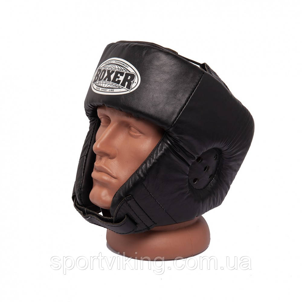 Шолом Боксерський BOXER L шкірвініл 0,6 мм чорний