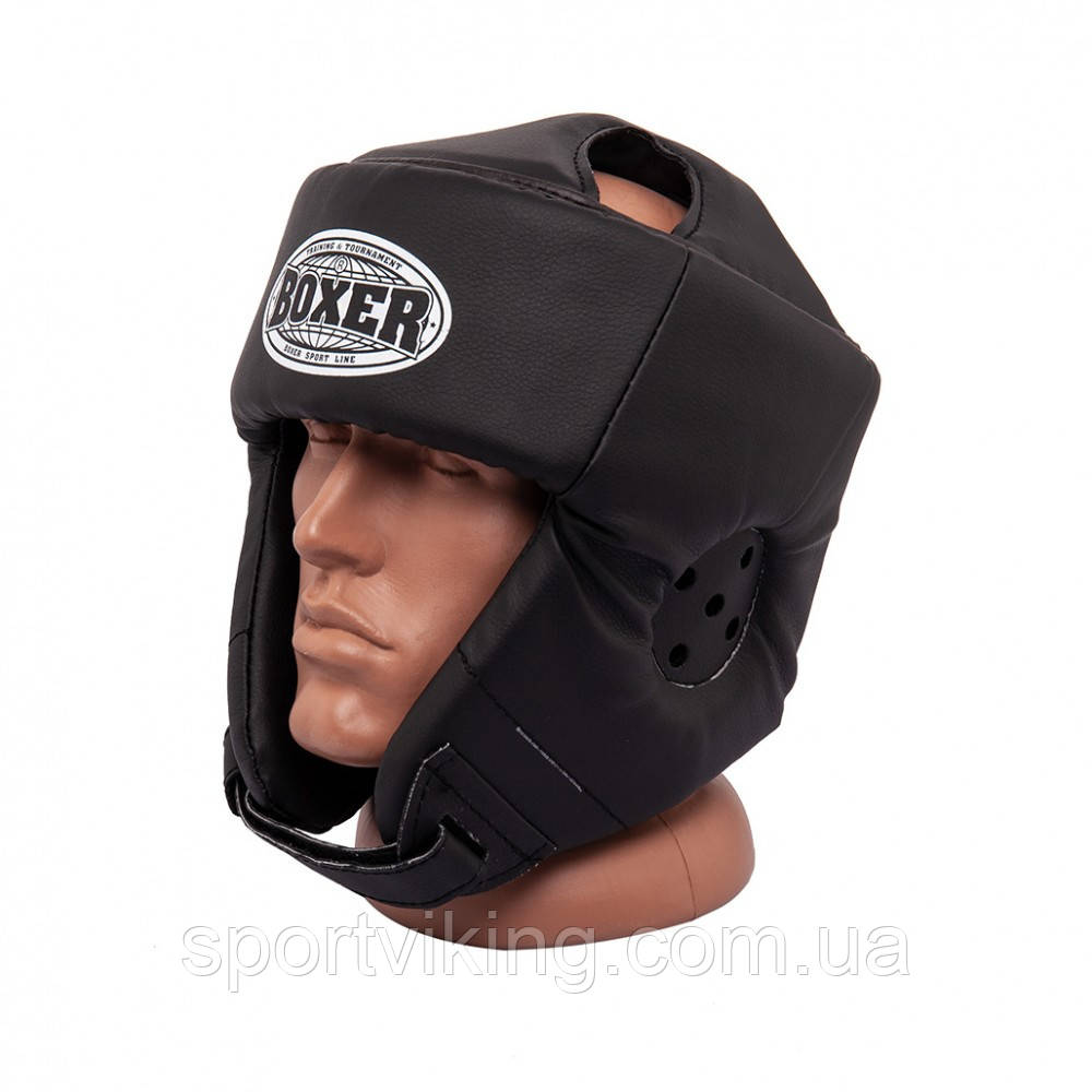 Шолом карате BOXER розмір M шкірвініл 1 мм чорний