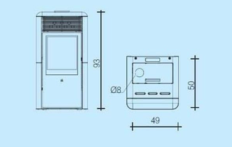 Камінна піч на пелетах з водним контуром Edilkamin 801040 Idropoint bordo AE, фото 3