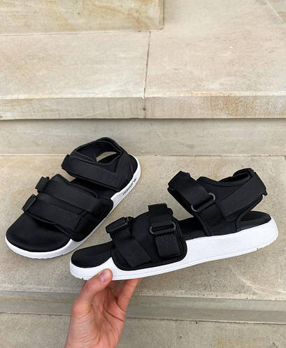 Купить Мужские сандалии Adidas Sandals Black White босоножки Адидас ...