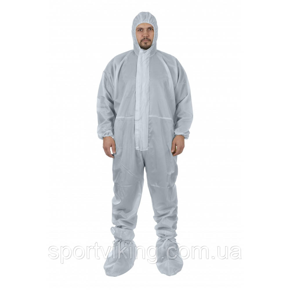 Костюм захисний багаторазовий з капюшоном сірий L