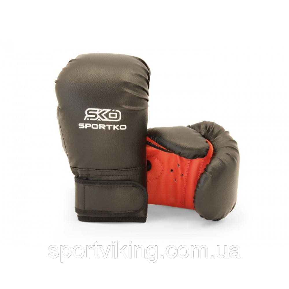 Рукавички боксерські дитячі 8 OZ Sportko 9-13 років колір чорний